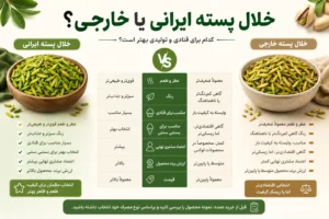خلال پسته ایرانی یا خارجی؟ کدام برای قنادی و تولیدی بهتر است؟