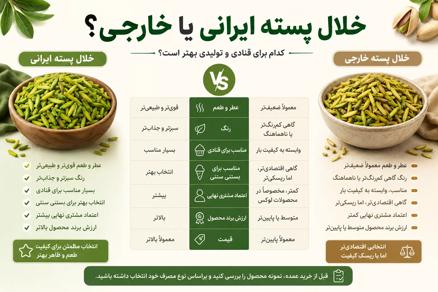 خلال پسته ایرانی یا خارجی