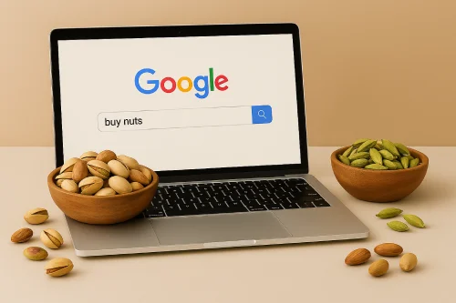 تبلیغات گوگل برای افزایش فروش خشکبار