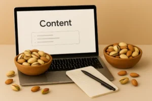 تولید محتوای هدفمند برای سایت فروش خشکبار