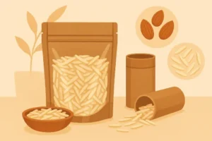 بهترین روش بسته‌بندی خلال بادام برای صادرات